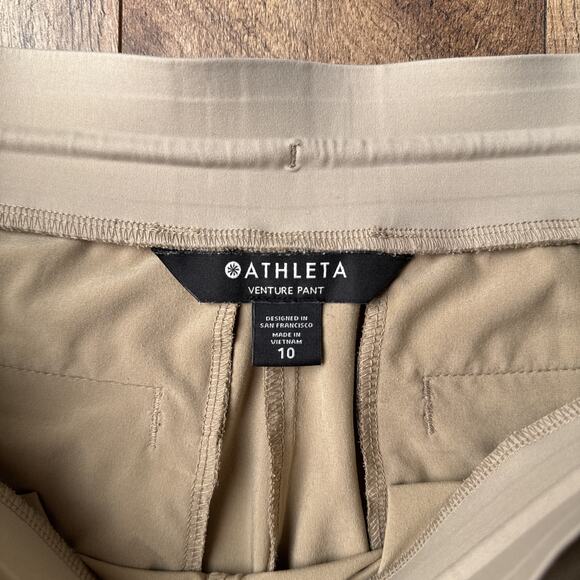 Athleta Venture Pant Women's Size 10 Beige Athletic Training Fitness Running - Picture 2 of 10
